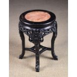 A Small Chinese Carved Hardwood Stand.