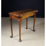 A Queen Anne Walnut Card Table (A/F).