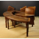 A 19th Century Gillows Oak Sectional U-shaped Table from Lancaster Town Hall.