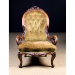 A Fine Quality Victorian Nursing Chair.