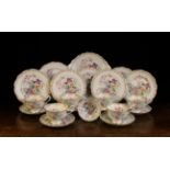 A Royal Albert Bone China Teaset decorated with floral pattern 'Nose Gay' in a scroll border and