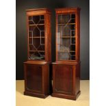 A Pair of Tall, Slim Georgian Style Mahogany Bookcases.