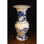 A Large Blue & White Chinese Yen-yen Vase.