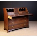 A George III Oak & Mahogany Banded 'Estate Manager's' Bureau.