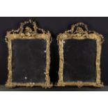 A Pair of Unusual 19th Century Agrarian Movement Mirrors.