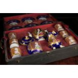 A Splendid Sèvres Porcelain 17 Piece Tea-service set in a fitted case.