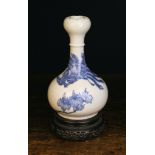 A Chinese Blue & White Suantouping Vase decorated with Fenghuang;