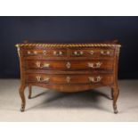 A Fine 18th Century Maltese Serpentine Front Commode Chest ornamented with inlaid bands of