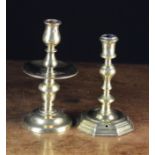 Two Early 18th Century Brass Candlesticks: One Circa 1710-20,