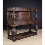 An Early 17th Century & Later Canted Oak Court Cupboard.