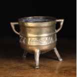 A 16th Century French Bronze Alloy Cauldron.