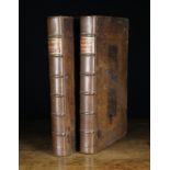 William Salmon. An Early 18th Century Leather Bound Edition in two Volumes of 'Botanologia.