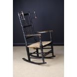 A 19th Century Bobbin-turned Rocking Chair.