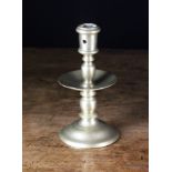 A 17th Century Cast Brass Heemskerk Candlestick, 7¼ ins (18.5 cms) in height.