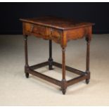 An Early 18th Century Joined Oak & Elm Side Table.