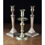 A Pair of Tall Neo-Classical Brass Candlesticks Circa 1800.