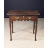 A Late 18th Century Oak Lowboy.