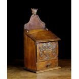 A 19th Century Mahogany Salt Box.