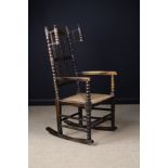 A 19th Century Bobbin-turned Rocking Chair.