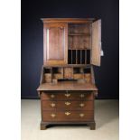 An 18th Century Oak Bureau Bookcase.