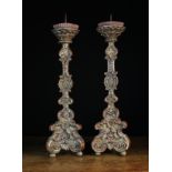 A Pair of 18th Century Pricket Candlesticks.