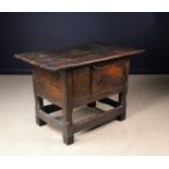 A 17th Century Joined Oak Table/Cupboard.