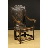 A 17th Century Oak Wainscot Chair.