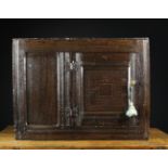 A 17th Century Panelled Oak Food Hutch.