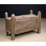 A Small Antique Chip Carved Afghan Chest.
