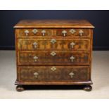 A Fabulous Late 17th Century Olive-wood Oyster Veneered Chest of Drawers inlaid with curve-linear