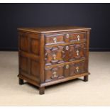 A Late 17th/Early 18th Century Joined Oak Chest of Drawers.