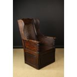 An 18th Century Joined Oak Dales Lambing Chair.