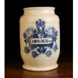 A Blue & White Faience Pharmacy Jar.