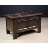 A Small 17th Century Joined Oak Coffer.