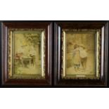 A Pair of Framed Prints after paintings by Marie Wunch (1862-1898) depicting a couple of children