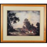 A Framed Fox Hunting Print after a painting by James Seymour (1702-1752),