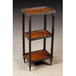 A Small Late 19th Century Parquetry Kingwood Étagère.