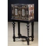 A Late 17th Century Inlaid Italian Collector's Cabinet on Stand.