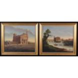 A Pair of Late 18th/Early 19th Century Oils on Canvas: Opposing views of Chantry Chapel of St Mary