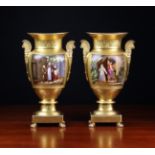 A Pair of French Empire Royal Palais Hard Paste Porcelain Vases by Darte Frères.