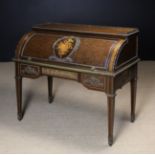 A Fine 19th Century Marquetry Cylinder-top Bureau,