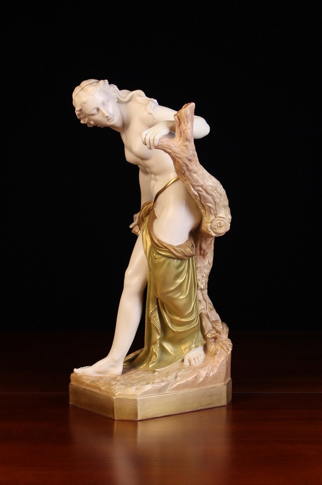 A Royal Worcester Figure of 'Bather Surprised' after a model by Sir Thomas Brock.