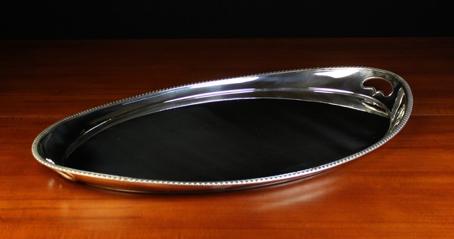 A Large & Heavy, Superior Quality Silver Tray by Garrard & Co Ltd, hallmarked London 1915.