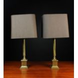 A Pair of Brass Side Lamps.