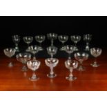 A Collection of Cut Glasses; a pair of sundae dishes,