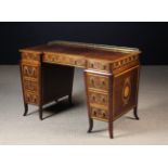 An Edwards & Roberts Inlaid Mahogany Pedestal Desk.