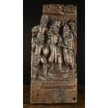 A 16th Century Antwerp Oak Relief Carving of The Siege of Jerusalem depicting Herod bribing Sosius