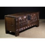 A Large Gothic Style Oak Clamp Front Coffer.