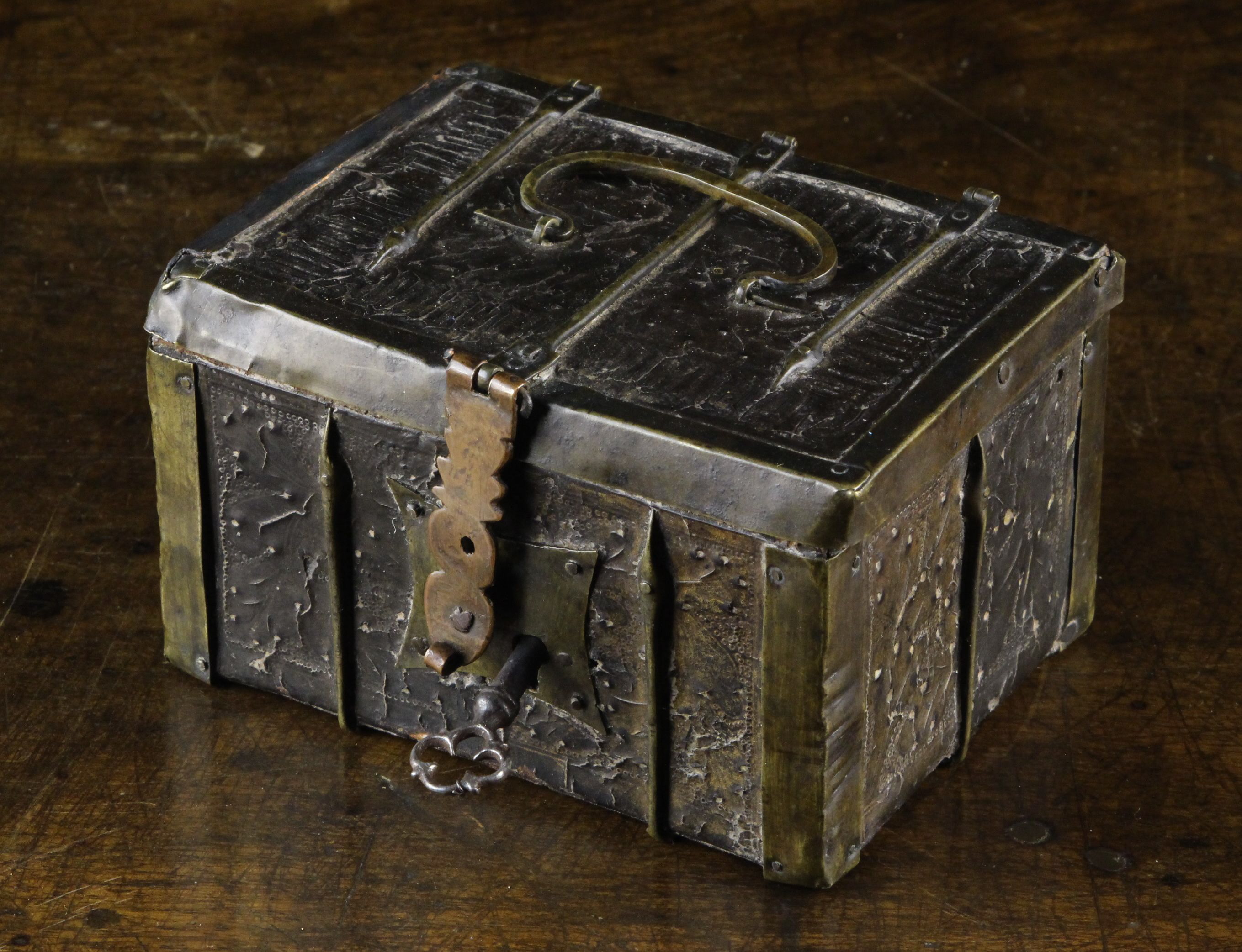 A Small Gothic Casket Circa 15th Century.