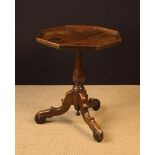 A Rare Queen Anne 'Red-Walnut' Tray-topped Tripod Table.